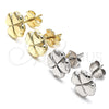 Sterling Silver Stud Earring, Four-leaf Clover Design, Polished, Golden Finish, 02.369.0027.1