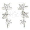 Sterling Silver Stud Earring, Star Design, with White Micro Pave, Polished, Rhodium Finish, 02.369.0031 for wholesale, additional product view 3