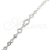 Sterling Silver Fancy Bracelet, Hand of God Design, with White Cubic Zirconia, Polished, Rhodium Finish, 03.369.0001.07 (05 MM Thickness, 7 Inches Length)