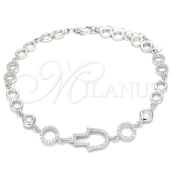 Sterling Silver Bracelet — Fancy Bracelet Judaica and Hand of God Design — main product view — SKU 129781 | Plata 925 brazalete — elegante Bracelet Judaica and Hand of God diseño — SKU 129781
