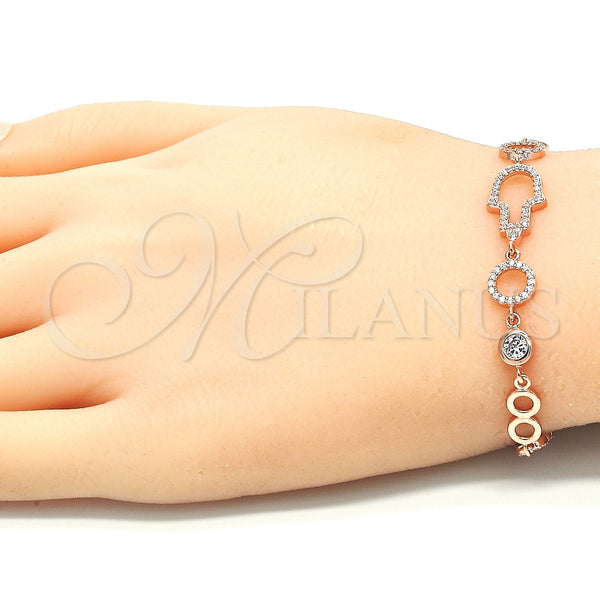 Sterling Silver Bracelet — Fancy Bracelet Judaica and Hand of God Design — alternate product view — SKU 129782 | Plata 925 brazalete — elegante Bracelet Judaica and Hand of God diseño — SKU 129782
