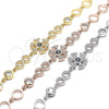 Sterling Silver Fancy Bracelet, with Sapphire Blue and White Cubic Zirconia, Polished, Rhodium Finish, 03.369.0003.07 (06 MM Thickness, 7 Inches Length)