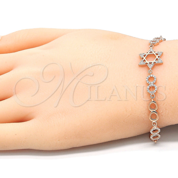 Sterling Silver Bracelet — Fancy Bracelet Judaica and Star of David Design — alternate product view — SKU 129811 | Plata 925 brazalete — elegante Bracelet Judaica and estrella of David diseño — SKU 129811