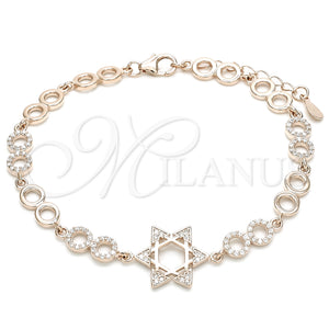 Sterling Silver Bracelet — Fancy Bracelet Judaica and Star of David Design — main product view — SKU 129811 | Plata 925 brazalete — elegante Bracelet Judaica and estrella of David diseño — SKU 129811