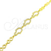 Sterling Silver Fancy Bracelet, Hand of God Design, with White Cubic Zirconia, Polished, Golden Finish, 03.369.0011.2.07 (05 MM Thickness, 7 Inches Length)