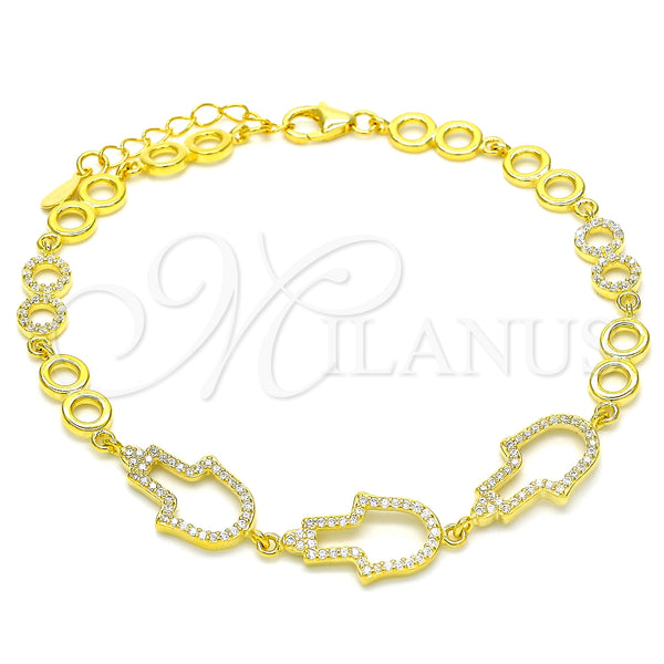 Sterling Silver Bracelet — Fancy Bracelet Judaica and Hand of God Design — main product view — SKU 129815 | Plata 925 brazalete — elegante Bracelet Judaica and Hand of God diseño — SKU 129815