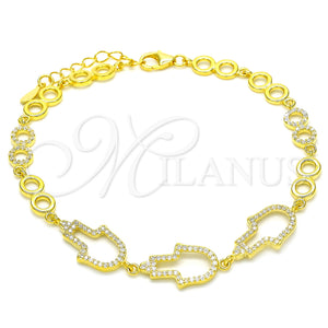 Sterling Silver Bracelet — Fancy Bracelet Judaica and Hand of God Design — main product view — SKU 129815 | Plata 925 brazalete — elegante Bracelet Judaica and Hand of God diseño — SKU 129815