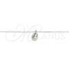 Sterling Silver Pendant Necklace, Polished, Rhodium Finish, 04.370.0001.16 (01 MM Thickness, 16 Inches Length)