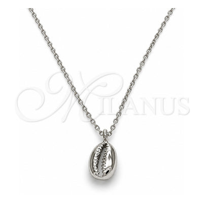 Sterling Silver Pendant Necklace, Polished, Rhodium Finish, 04.370.0001.16 (01 MM Thickness, 16 Inches Length)