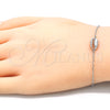 Sterling Silver Fancy Bracelet, Polished, Rhodium Finish, 03.370.0001.06 (02 MM Thickness, 6 Inches Length)