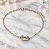 Sterling Silver Fancy Bracelet, Polished, Rhodium Finish, 03.370.0001.06 (02 MM Thickness, 6 Inches Length)