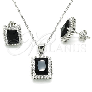 Sterling Silver Ring — Earring and Pendant Adult Set with Black and — main product view — SKU 129820 | Plata 925 anillo — Earring and Pendant Adult Set with negro and — SKU 129820