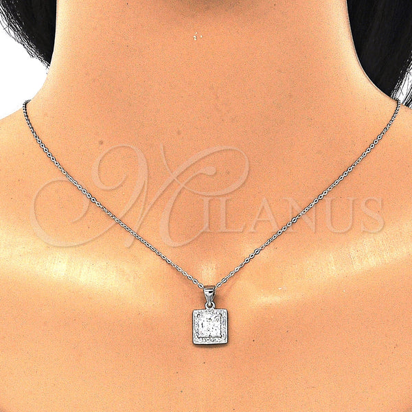 Sterling Silver Ring — Earring and Pendant Adult Set with White Cubic — alternate product view — SKU 129831 | Plata 925 anillo — Earring and Pendant Adult Set with blanco Cubic — SKU 129831