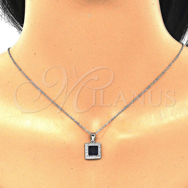Sterling Silver Ring — Earring and Pendant Adult Set with Sapphire Blue — alternate product view — SKU 129832 | Plata 925 anillo — Earring and Pendant Adult Set with Sapphire Blue — SKU 129832