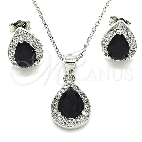 Sterling Silver Ring — Earring and Pendant Adult Set Teardrop Design with — main product view — SKU 129850 | Plata 925 anillo — Earring and Pendant Adult Set Teardrop diseño with — SKU 129850