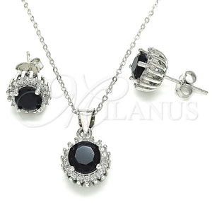 Sterling Silver Ring — Earring and Pendant Adult Set with Black and — main product view — SKU 129856 | Plata 925 anillo — Earring and Pendant Adult Set with negro and — SKU 129856