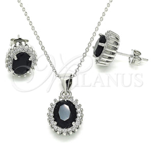 Sterling Silver Ring — Earring and Pendant Adult Set with Black and — main product view — SKU 129867 | Plata 925 anillo — Earring and Pendant Adult Set with negro and — SKU 129867