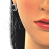 Sterling Silver Earring and Pendant Adult Set, with Black Cubic Zirconia and White Micro Pave, Polished, Rhodium Finish, 10.175.0076.4