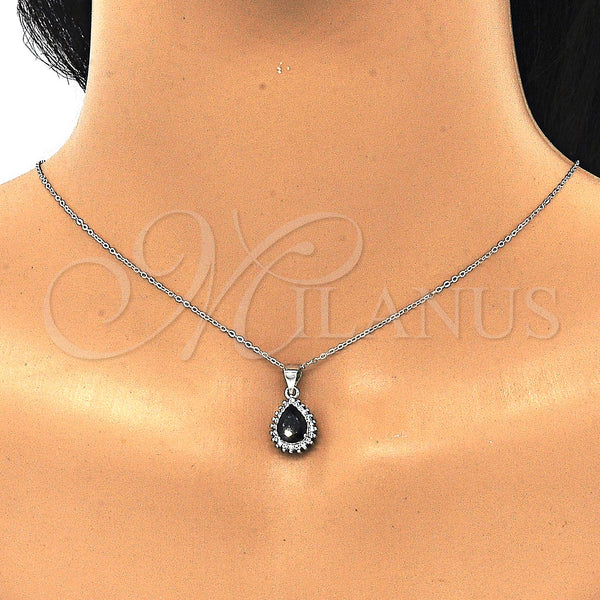 Sterling Silver Ring — Earring and Pendant Adult Set Teardrop Design with — alternate product view — SKU 129889 | Plata 925 anillo — Earring and Pendant Adult Set Teardrop diseño with — SKU 129889