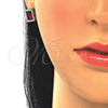 Sterling Silver Earring and Pendant Adult Set, with Ruby Cubic Zirconia and White Crystal, Polished, Rhodium Finish, 10.175.0080.3