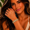 Oro Laminado Fancy Bracelet, Gold Filled Style Diamond Cutting Finish, Golden Finish, 03.100.0059.07 (Thickness, 7 Inches Length)