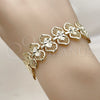 Oro Laminado Fancy Bracelet, Gold Filled Style Diamond Cutting Finish, Golden Finish, 03.100.0059.07 (Thickness, 7 Inches Length)