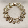Oro Laminado Fancy Bracelet, Gold Filled Style Diamond Cutting Finish, Golden Finish, 03.100.0059.07 (Thickness, 7 Inches Length)