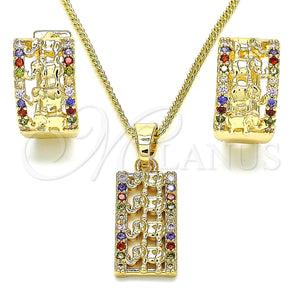 Gold Filled Ring — Earring and Pendant Adult Set Elephant Design with — main product view — SKU 129909 | Oro Laminado anillo — Earring and Pendant Adult Set Elephant diseño with — SKU 129909