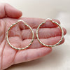 Oro Laminado Medium Hoop, Gold Filled Style Hollow Design, Diamond Cutting Finish, Golden Finish, 02.213.0155.40