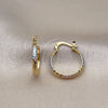 Oro Laminado Small Hoop, Gold Filled Style Diamond Cutting Finish, Tricolor, 02.96.0086.2.20 for wholesale, additional product view 6