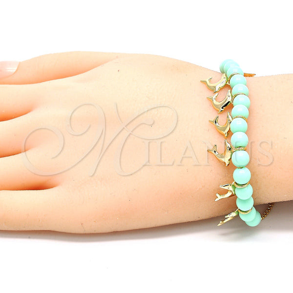 Gold Filled Bracelet — Charm Bracelet Dolphin Design Polished 03.63. 01 MM — alternate product view — SKU 129974 | Oro Laminado brazalete — Charm Bracelet Dolphin diseño pulido 03.63. 01 MM — SKU 129974