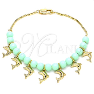Gold Filled Bracelet — Charm Bracelet Dolphin Design Polished 03.63. 01 MM — main product view — SKU 129974 | Oro Laminado brazalete — Charm Bracelet Dolphin diseño pulido 03.63. 01 MM — SKU 129974