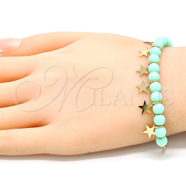 Gold Filled Bracelet — Fancy Bracelet Star Design Polished 03.63. 01 MM — alternate product view — SKU 129975 | Oro Laminado brazalete — elegante Bracelet estrella diseño pulido 03.63. 01 MM — SKU 129975