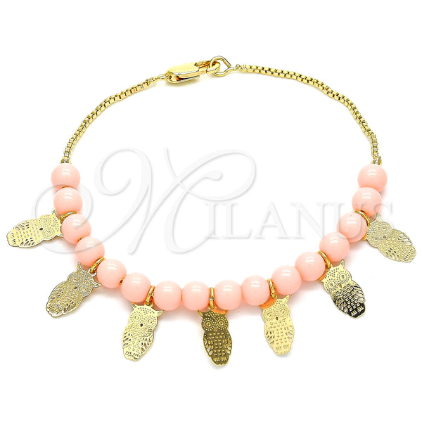 Gold Filled Bracelet — Fancy Bracelet Owl Design Polished 03.63. 01 MM — main product view — SKU 129977 | Oro Laminado brazalete — elegante Bracelet Owl diseño pulido 03.63. 01 MM — SKU 129977