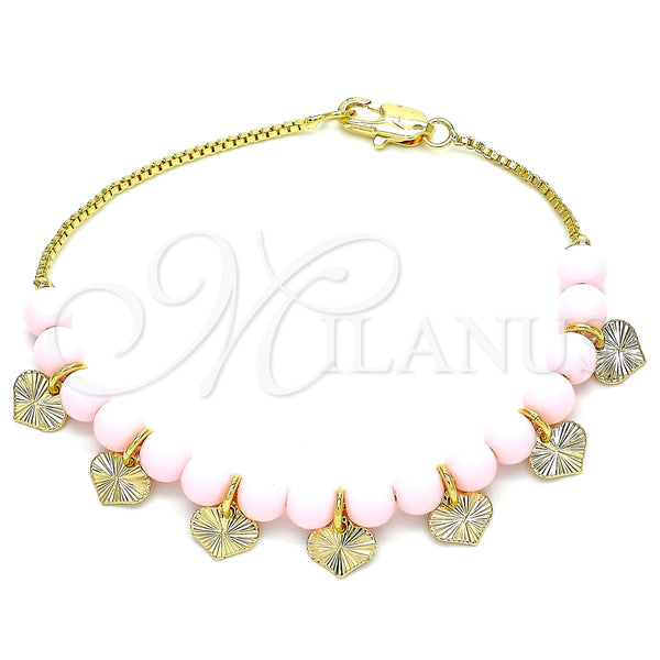 Gold Filled Bracelet — Fancy Bracelet Heart Design Polished 03.63. 01 MM — main product view — SKU 129978 | Oro Laminado brazalete — elegante Bracelet corazón diseño pulido 03.63. 01 MM — SKU 129978
