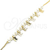 Oro Laminado Charm Bracelet, Gold Filled Style Little Boy and Little Girl Design, Polished, Golden Finish, 03.63.2101.07 (01 MM Thickness, 7 Inches Length)