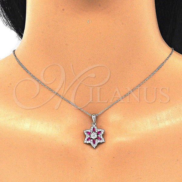 Sterling Silver Ring — Earring and Pendant Adult Set Flower Design with — alternate product view — SKU 129987 | Plata 925 anillo — Earring and Pendant Adult Set flor diseño with — SKU 129987