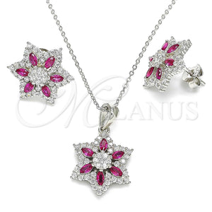 Sterling Silver Ring — Earring and Pendant Adult Set Flower Design with — main product view — SKU 129987 | Plata 925 anillo — Earring and Pendant Adult Set flor diseño with — SKU 129987