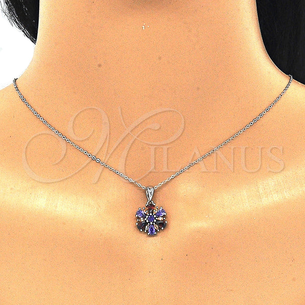 Sterling Silver Ring — Earring and Pendant Adult Set Flower Design with — alternate product view — SKU 129996 | Plata 925 anillo — Earring and Pendant Adult Set flor diseño with — SKU 129996