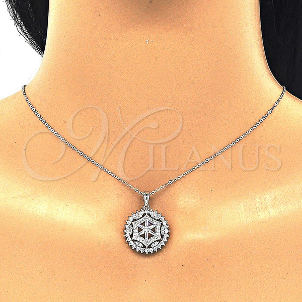 Sterling Silver Ring — Earring and Pendant Adult Set Flower Design with — alternate product view — SKU 129997 | Plata 925 anillo — Earring and Pendant Adult Set flor diseño with — SKU 129997