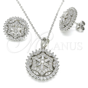 Sterling Silver Ring — Earring and Pendant Adult Set Flower Design with — main product view — SKU 129997 | Plata 925 anillo — Earring and Pendant Adult Set flor diseño with — SKU 129997