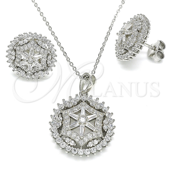 Sterling Silver Ring — Earring and Pendant Adult Set Flower Design with — main product view — SKU 129997 | Plata 925 anillo — Earring and Pendant Adult Set flor diseño with — SKU 129997