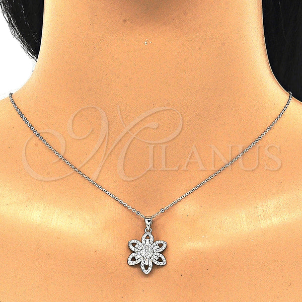 Sterling Silver Ring — Earring and Pendant Adult Set Flower Design with — alternate product view — SKU 130000 | Plata 925 anillo — Earring and Pendant Adult Set flor diseño with — SKU 130000
