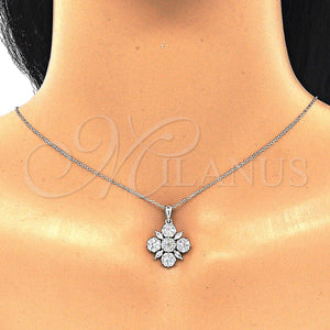 Sterling Silver Ring — Earring and Pendant Adult Set Flower Design with — main product view — SKU 130003 | Plata 925 anillo — Earring and Pendant Adult Set flor diseño with — SKU 130003