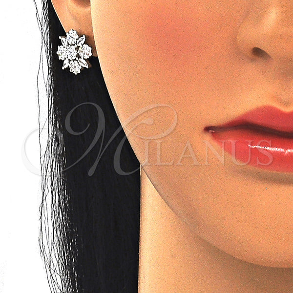 Sterling Silver Ring — Earring and Pendant Adult Set Flower Design with — alternate product view — SKU 130003 | Plata 925 anillo — Earring and Pendant Adult Set flor diseño with — SKU 130003