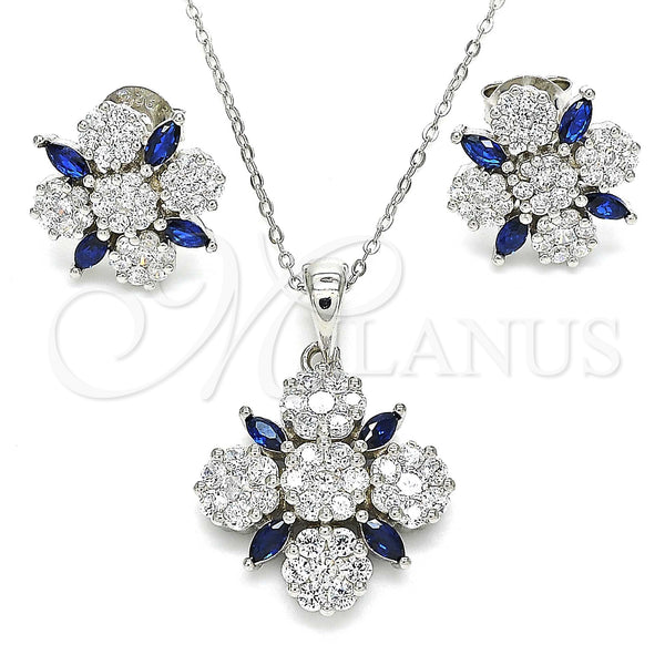 Sterling Silver Ring — Earring and Pendant Adult Set Flower Design with — alternate product view — SKU 130004 | Plata 925 anillo — Earring and Pendant Adult Set flor diseño with — SKU 130004