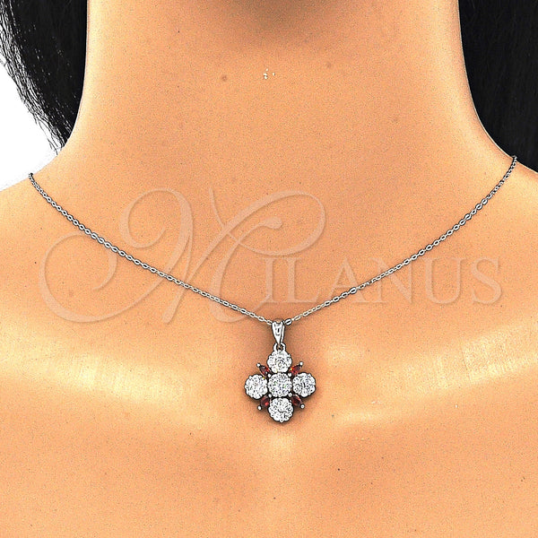 Sterling Silver Ring — Earring and Pendant Adult Set Flower Design with — alternate product view — SKU 130006 | Plata 925 anillo — Earring and Pendant Adult Set flor diseño with — SKU 130006