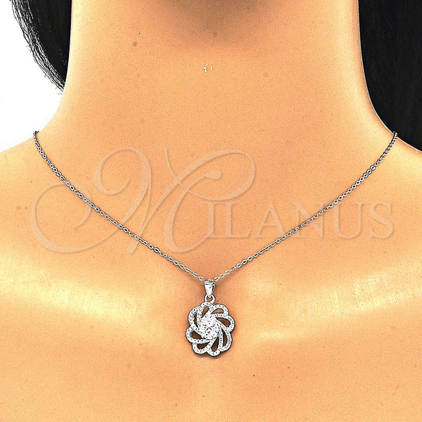 Sterling Silver Ring — Earring and Pendant Adult Set Flower Design with — alternate product view — SKU 130007 | Plata 925 anillo — Earring and Pendant Adult Set flor diseño with — SKU 130007