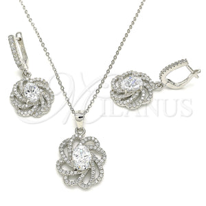 Sterling Silver Ring — Earring and Pendant Adult Set Flower Design with — main product view — SKU 130007 | Plata 925 anillo — Earring and Pendant Adult Set flor diseño with — SKU 130007