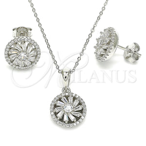 Sterling Silver Ring — Earring and Pendant Adult Set Flower Design with — main product view — SKU 130008 | Plata 925 anillo — Earring and Pendant Adult Set flor diseño with — SKU 130008